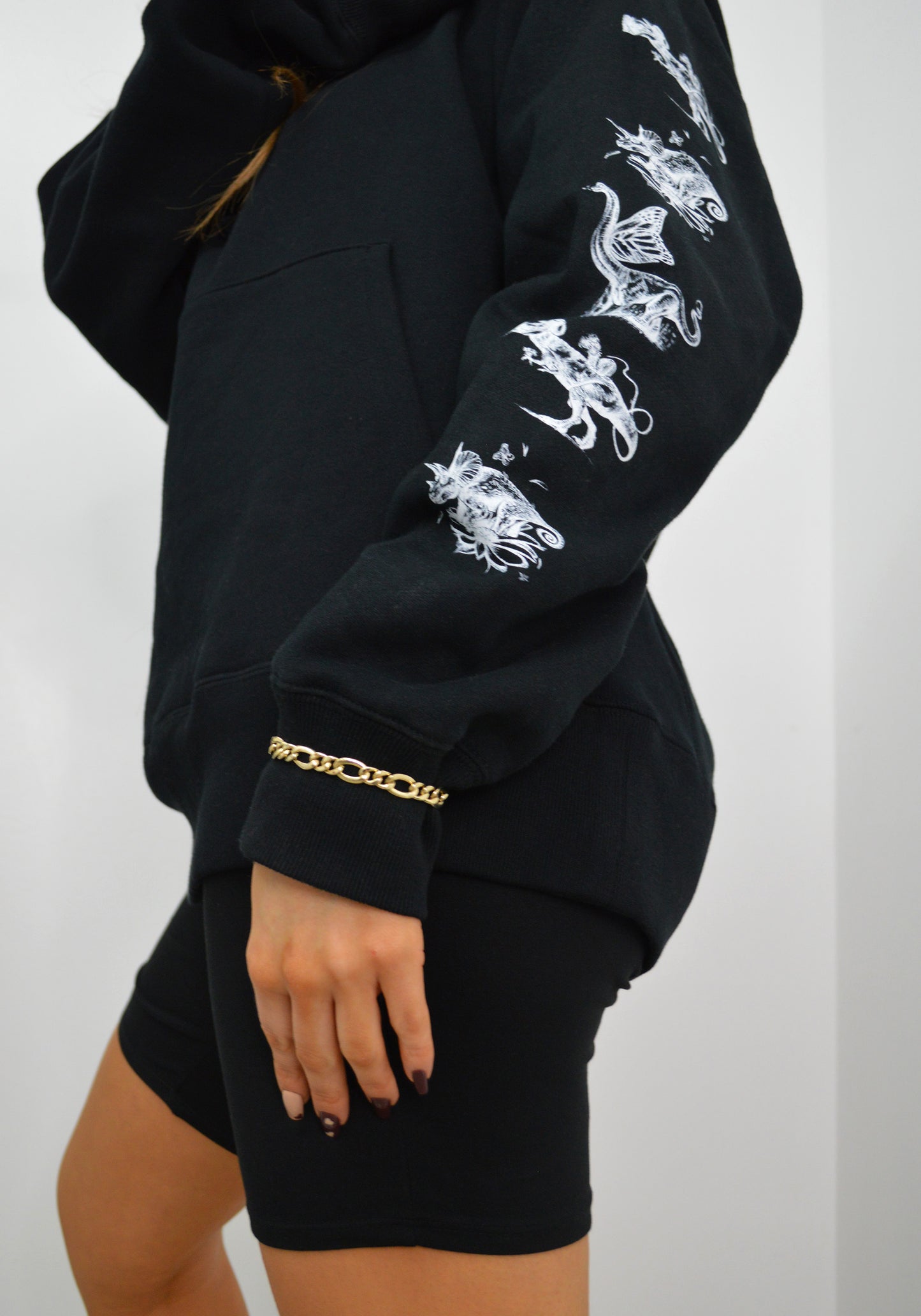 Dino Sleeve Hoodie