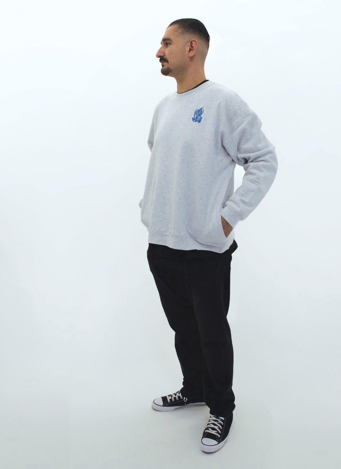 Blue Fire Crewneck